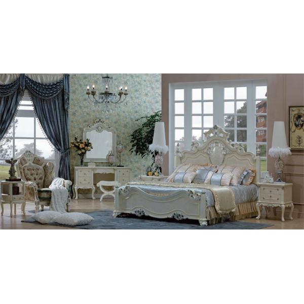 Villa Luxury European Bedroom Furniture 1800*2000mm Adult Simple American Double Bed
