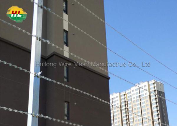 cerca de fio sanfona Galvanized Straight Lines da lâmina da lâmina de 2.5mm