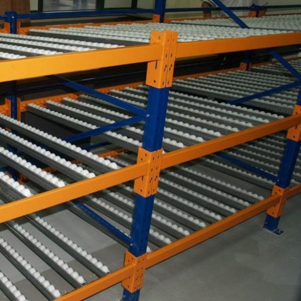 Heavy Duty Carton Flow Through Racking System For Industrial Warehouse Beer Storage