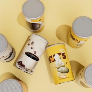 Air Tight Coffee Powder Round Paper Tube Packaging for Protein Powder Packaging