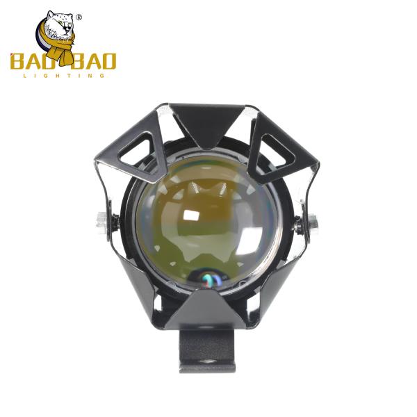 White Yellow Steady 24V Aluminum Universal Motorbike Spotlights LED