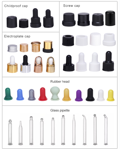 Бутылка насоса 20ml ISO MSDS SGS оранжевая голубая стеклянная для лосьона и сыворотки