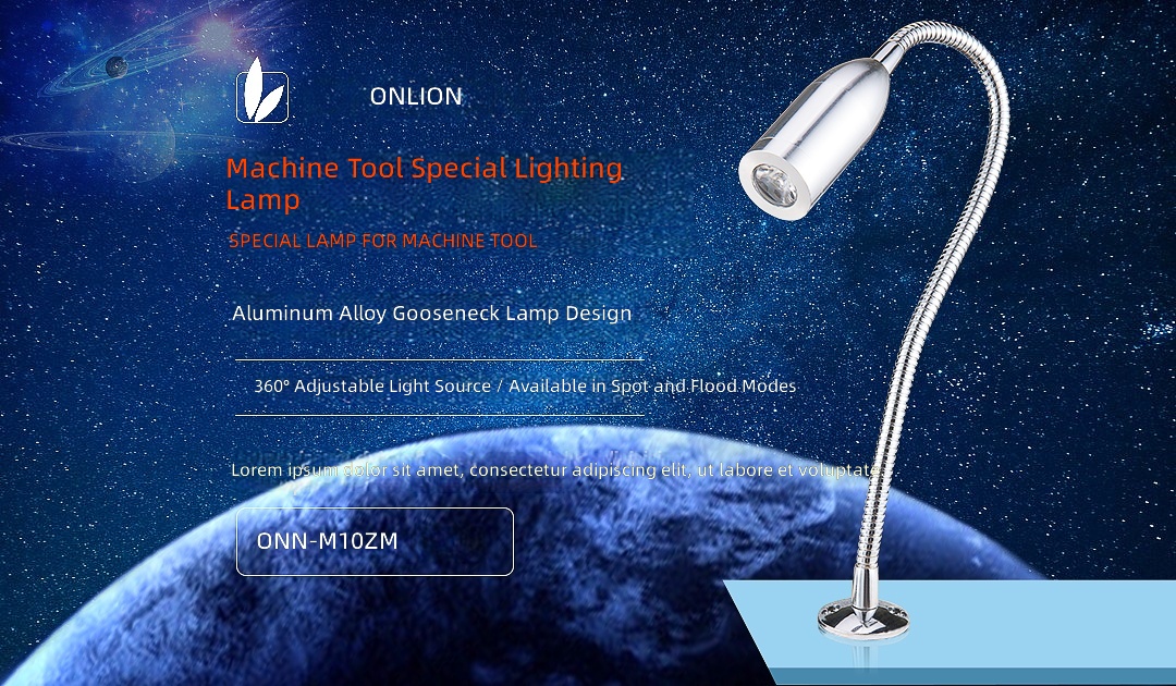 IP65 LED Machine Tool Work Lights Cold White 6000K - 6500K DC 24V Flexible Arm Spot Light