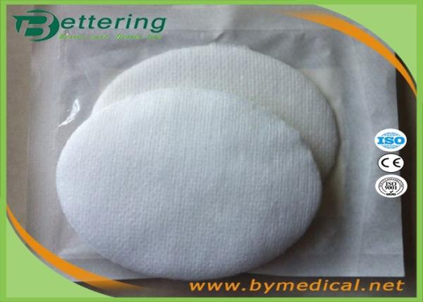 Medical disposable non adhesive dressing Oval absorbent cotton eye pads covered by non woven 6x8cm