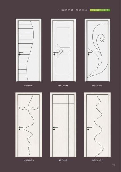 Customizable Interior WPC Door With 60mm Door Frame Line Fire Retardant