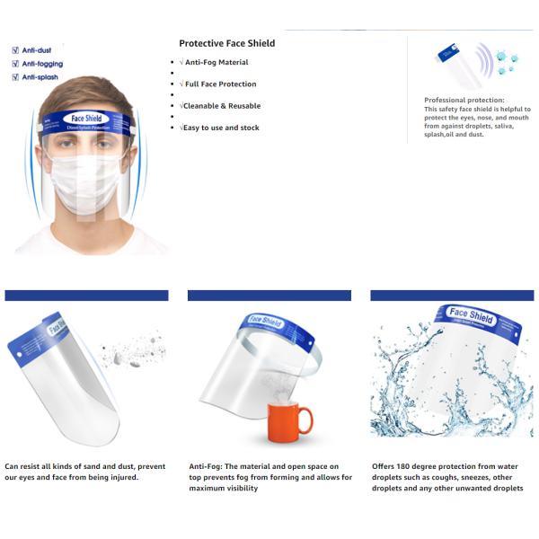 38X22.5cm Disposable Medical Face Shield