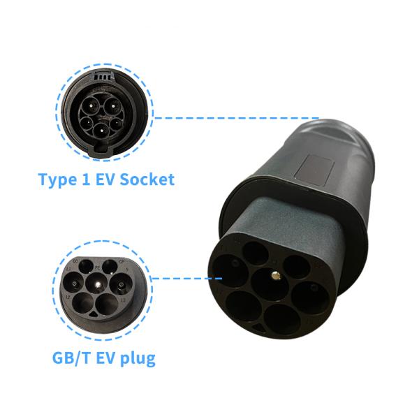 Type 1 To GBT Adapter for Chinese Car charging on j1772 Type 1 EV station gB/T car Electric Vehicle Charger Converter (Адаптер типа 1 к GBT для зарядки китайских автомобилей на j1772)