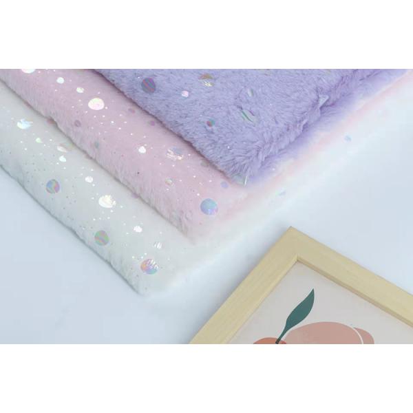 DDP USA Recycled China Manufacturer Wholesale Fashion Fluffy Multicolor Bronzing Fabric Poly Fleece Fabric Foil Rolls