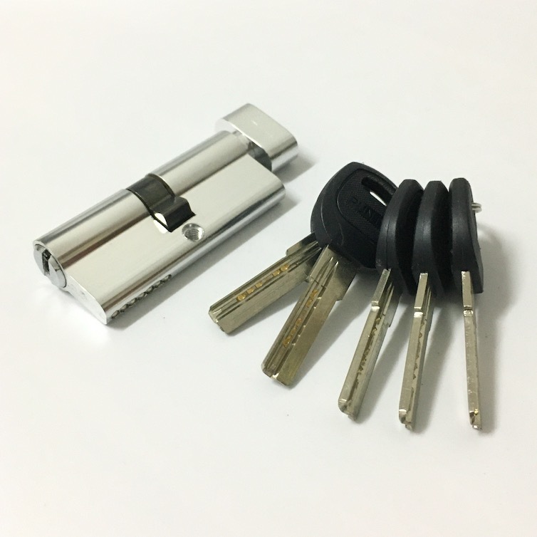 Brass Aluminum Door Lock Cylinder Single Open 70mm Cylinder Door Lock Custom Size