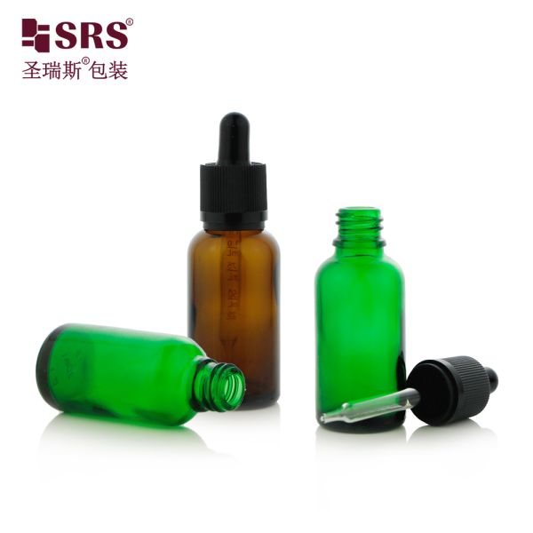 Hot Selling Glass Dropper Bottle for Skincare Essential Oil with Press Screw Tamper Evident