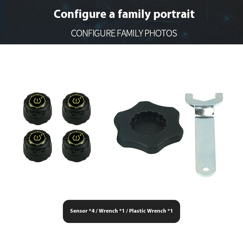 Customized Smart Wireless Pressure Sensor with 1 Year Warranty for Two-Wheel Motorcycles and Cars-Universal Fitment New