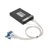 Multiplexor/Demultiplexor CWDM de 4 canales y fibra dual, 1350 a 1410nm, baja PDL (Pérdida Dependiente de la Polarización) para un rendimiento óptimo