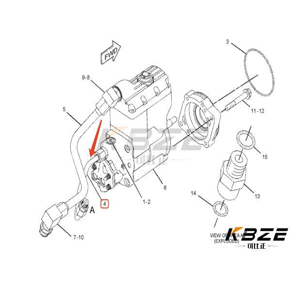 330C 330D 336D EXCAVATOR CA1932162 193-2162 1932162 DIESEL INJECTION PUMP TUBE ASSEMBLY FOR C9 ENGINE