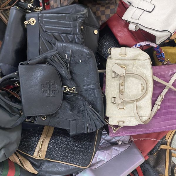 Second Hand PU Shoulder Bags Ukay Leather Women's Used Designer Handbags