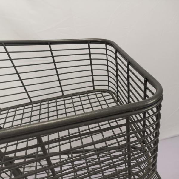 вагонетка металла двойной корзины корзины супермаркета 80L большая