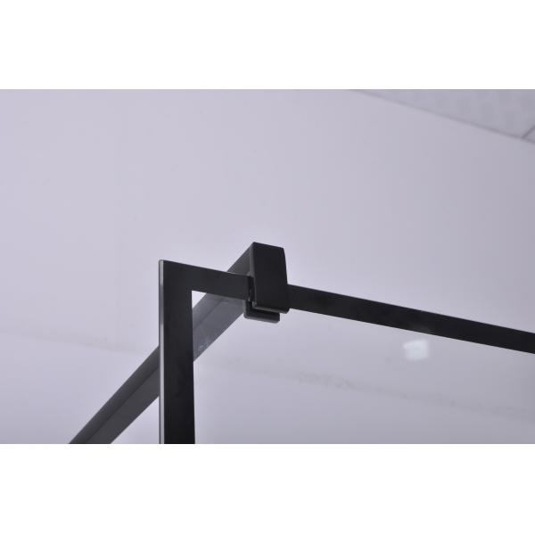 Black Stainless Sliding 6mm Tempered Glass Shower Door 1200X2000mm