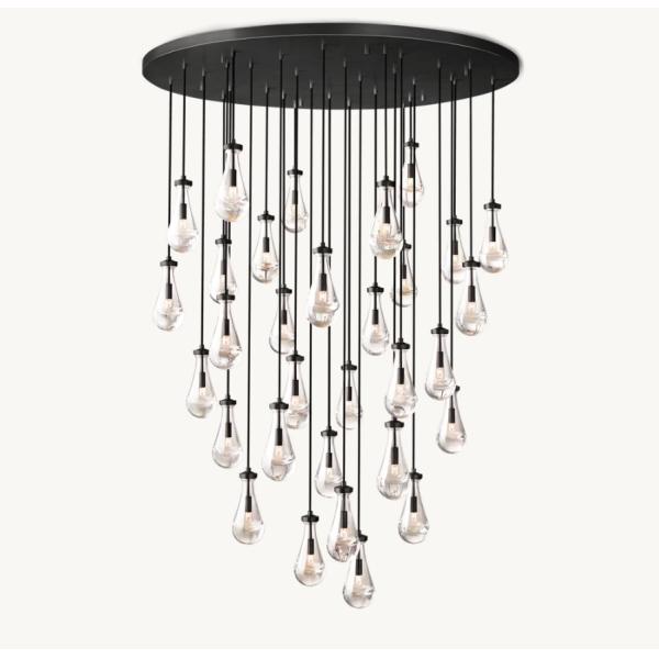 Ceiling Mount Custom Made Chandelier Rain Round Chandelier 60''