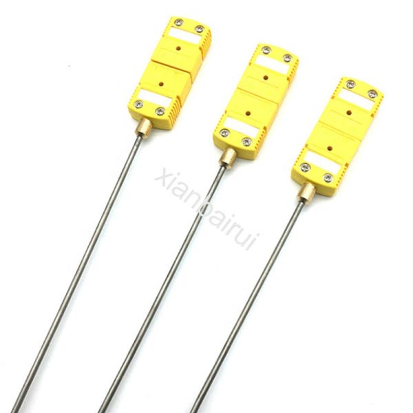 SS304 K Needle Type Probe Food Grade Thermocouple with Yellow Plug Temperature Sensor