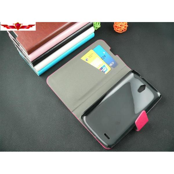 Dirtproof/Waterproof HUAWEI C8815 PU Wallet Cover Cases Accurate Holes Slot Multi Colors