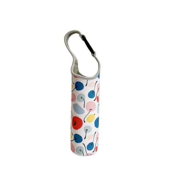 Anti Slip Water Bottle Accessories Neoprene Bottle Cover Sleeve With Carry Strap