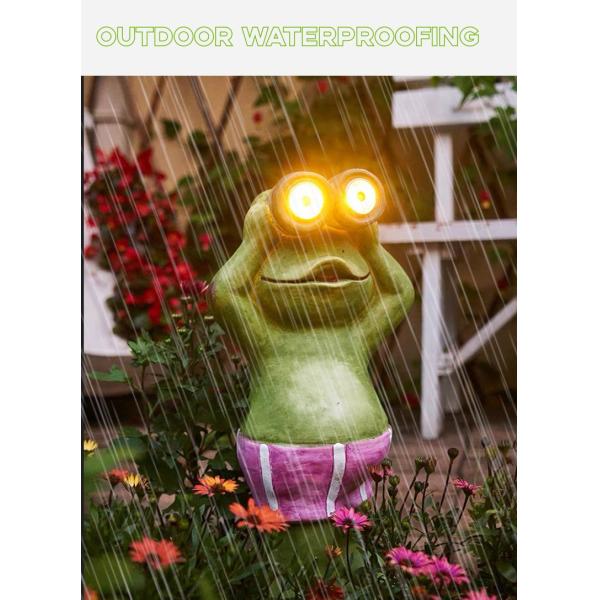 Смола украшения солнечной смолы света лягушки на открытом воздухе животная производит света ландшафта сада двора сада декоративные