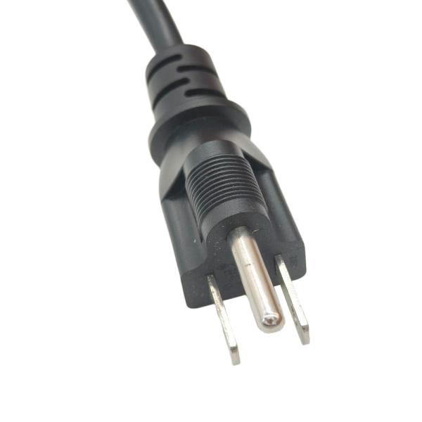 Pse Power Cord Japan 3 Pin Plug to IEC 320 C13 125V AC Power Cable Set Molding PVC 1.8M Black JET VCTF Cable