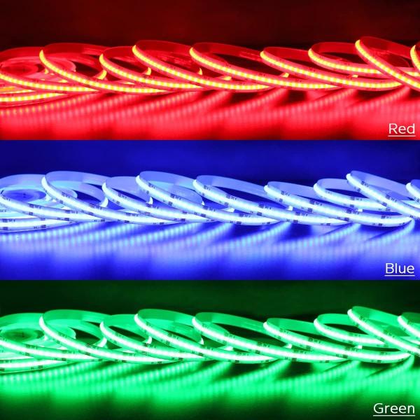 Bright 5M RGBCCT COB LED Strip Lights 21W 840LEDs DC 24V