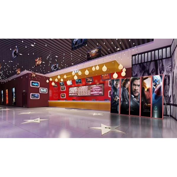 43 Inch Portable Floor Stand Digital Signage with 1080P High-Definition IPS Screen Lightweight Body and Remote Cloud Content Publishing via WiFi