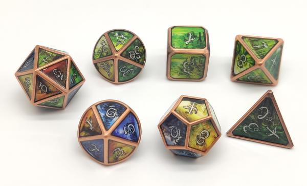 Polyhedral Tiny Dice Set Lightweight Multipurpose Hand Carved