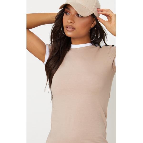 Платье футболки плеча нашивки женщин пристойное каменное тройное с тонким телом