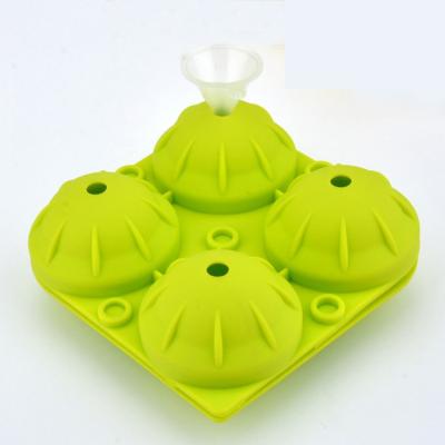 Food Grade Silicone Ice Mold 4 Cavity Diameter 5cm For Whiskey