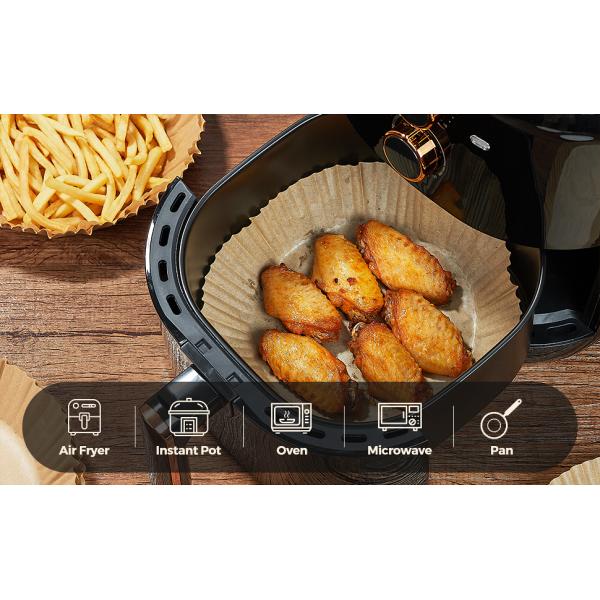 Air Fryer Disposable Paper Liner Reusable Air Fryer Liners, Round Air Fryer Parchment Paper, Non-Stick Food Grade