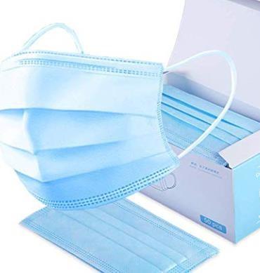 Single Use Disposable Surgical Mask Three Layer Bacteria Proof Non Irritating