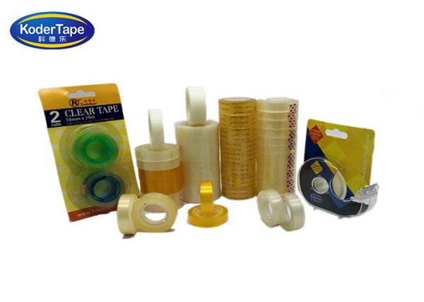 20mic Logo Printed Waterbase Acrylic Glue Super Crystal Bopp Film Stationery Tape
