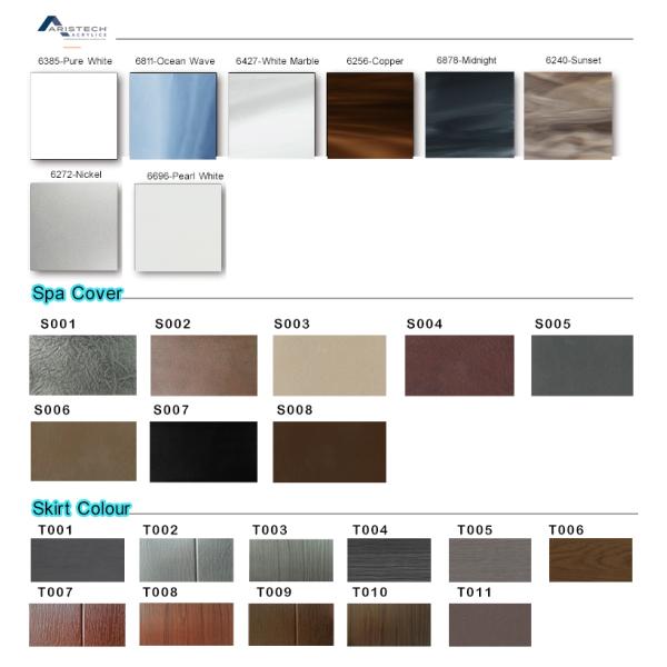 Banheira de hidromassagem exterior do redemoinho de 10 pessoas do ISO da associação retangular luxuosa dos termas da natação 2*3KW