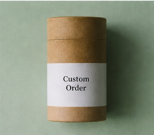 Recyclable Food-Grade Kraft Paper Tube with Gold Print | Eco-Friendly Food