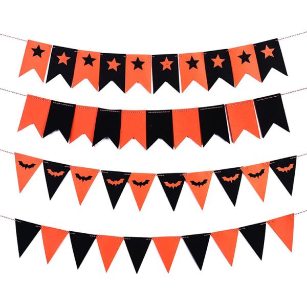 Home Decoration Felt Flag Banner Happy Halloween Party