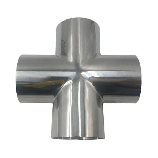 Long Tangent Cross Stainless Steel Tube Clamp Fittings 10 Bar Working Pressure