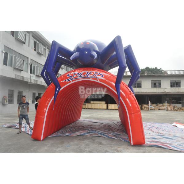 Тоннель футбола водоустойчивого дизайна паука ПВК красного крутого гигантский раздувной, раздувной шатер тоннеля