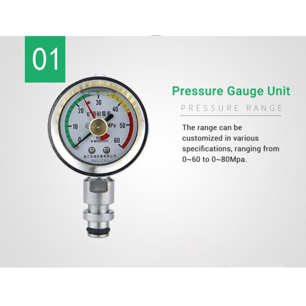 Insertion-Type DN10 KJ10 Thread Shockproof Mining Pressure Gauge CE Pressure Indicator