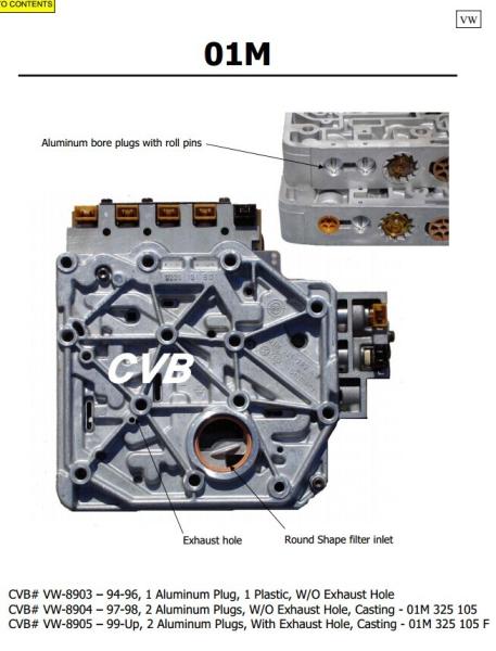 01M Auto Transmission valve body with solenoid