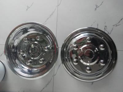 304 Stainless Steel Bus Wheel Covers High Gloss Polished Full Set 16 Inch