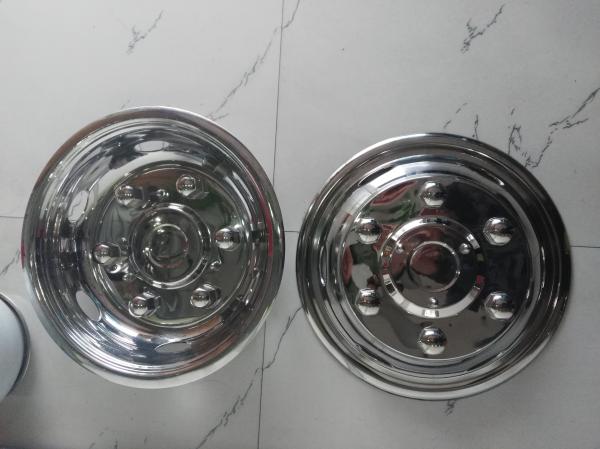 304 Stainless Steel Bus Wheel Covers High Gloss Polished Full Set 16 Inch