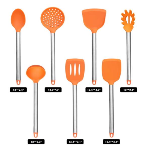 Nontoxic Stainless Steel Kitchen Utensil Sets BPA Free Leadfree Scratchproof