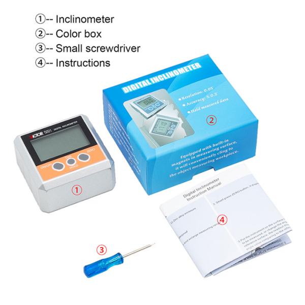 Relative Absolute Magnetic Digital Inclinometer 4*90° Magnets In Bottom Pocket Type