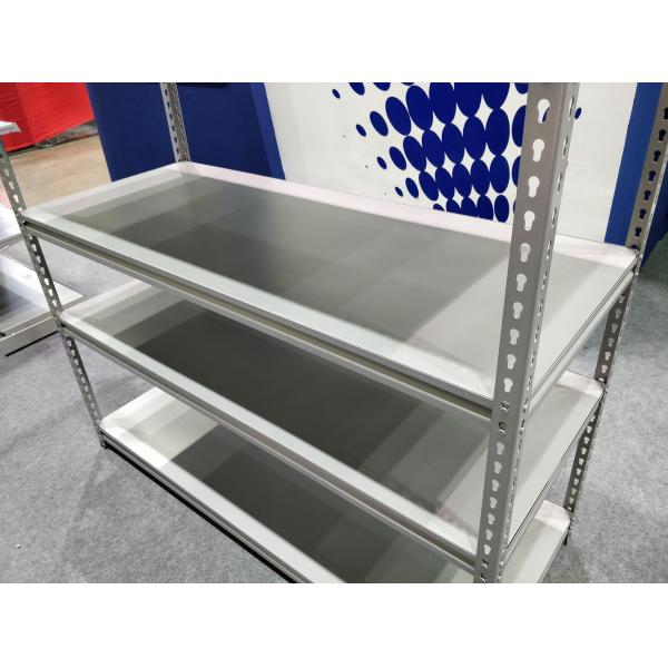 Grey Color Industrial Boltless Shelving Mild Steel Material For Supermarket