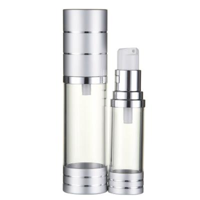 15 ml 20 ml 30 ml 40 ml 50 ml Flasca de plástico de cilindro sem ar Cosmético AS