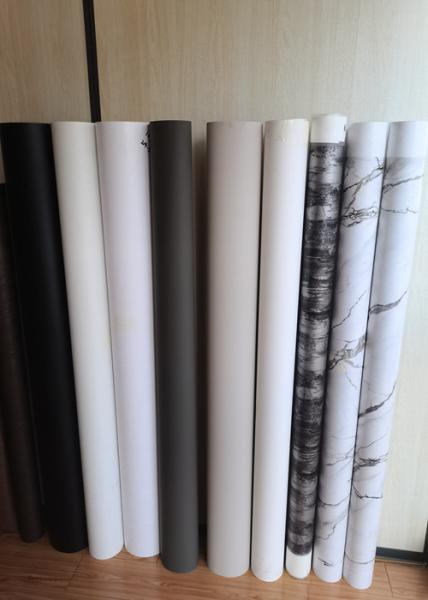White Marble Matte PVC Decorative Film for Vacuum Press Applications in Furniture Panels