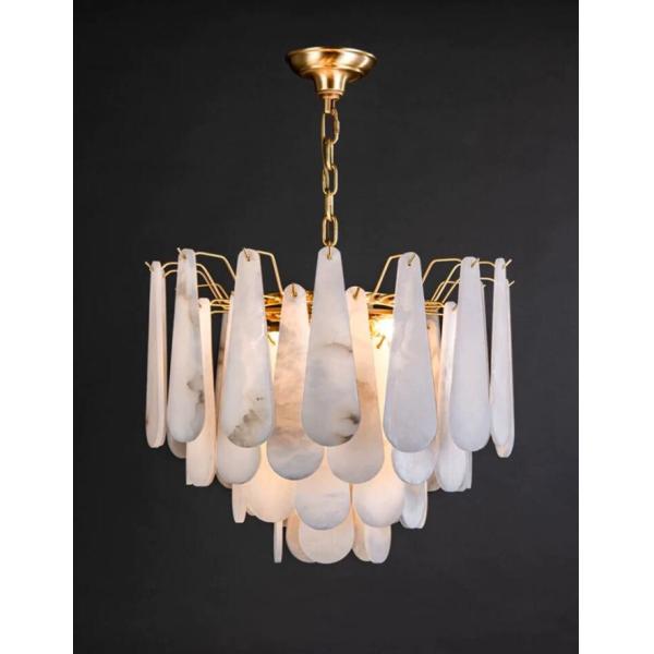 Modern Minimalist Alabaster Chandelier Living Room Chandeliers Light Luxury Villa Dining Room Bedroom Decorative Pendant Lamp