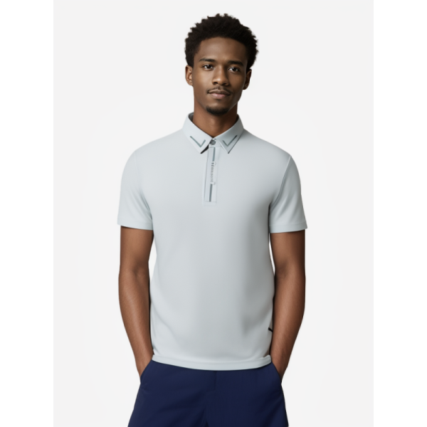 Custom Logo Design Seamless and Quick Dry High Quality White Black Polo Tshirt for Men